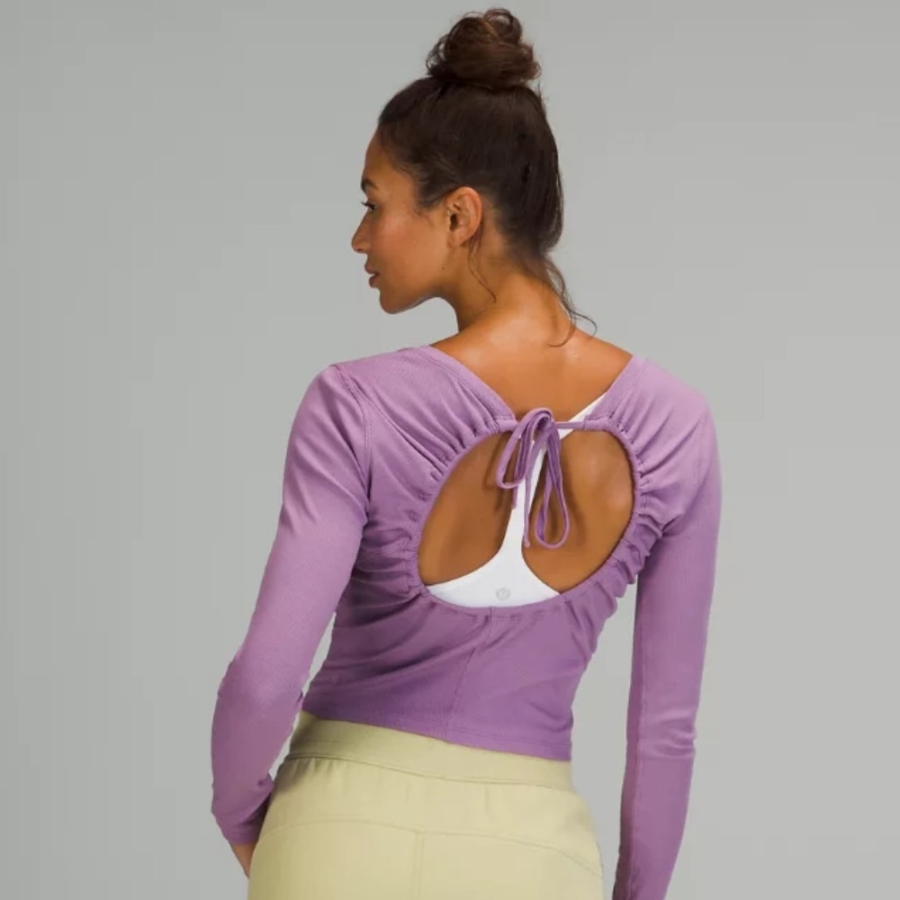 Lululemon Ribbed Open Back Shirt